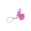 Tooth-shaped keyring container for baby teeth